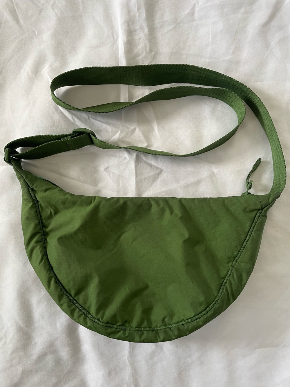 Uniqlo Green Mini Crescent Nylon Crossbody